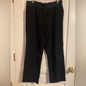 J. Jill Pure Jill Corduroy Cotton Pull On Pants‎ Black Large Basic Casual Travel
